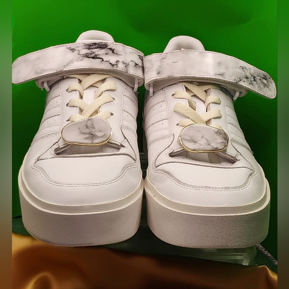 Adidas Forum Bonega Marbled White Gold Platform Sneakers Women’s 11 GY1541 - Picture 3 of 9